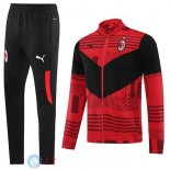 Giacca Set Completo AC Milan 22-23 Nero Rosso