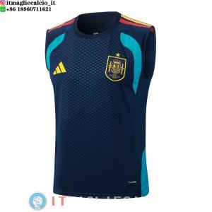 Senza Maniche Maglia Spagna 2026 Blu