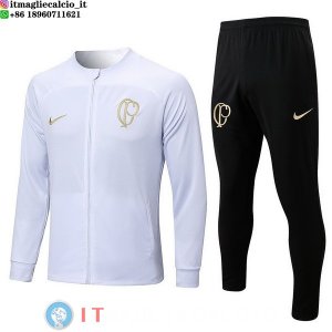 Giacca Set Completo Lunga Zip Corinthians Paulista 22-23 Bianco Nero