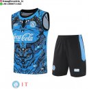 Senza Maniche Set Completo Maglia Napoli 2025/2026 Blu Nero