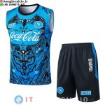 Senza Maniche Set Completo Maglia Napoli 2025/2026 Blu Nero Senza Maniche Set Completo Maglia Napoli 2025/2026 Blu Nero