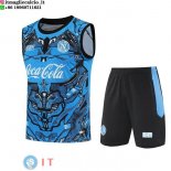 Senza Maniche Set Completo Maglia Napoli 2025/2026 Blu Nero Senza Maniche Set Completo Maglia Napoli 2025/2026 Blu Nero