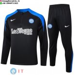 Felpa Da Allenamento Set Completo Inter Milan 24-25 Nero Blu