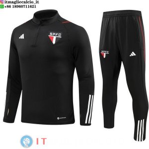 Felpa Da Allenamento Set Completo Sao Paulo 2023/2024 Nero Bianco