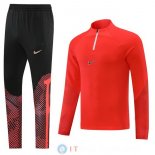Felpa Da Allenamento Set Completo Nike 22-23 Rosso Nero