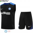 Senza Maniche Set Completo Maglia Inter Milan 2024/2025 Nero Blu