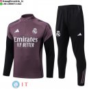 Tuta da Allenamento Bambino Real Madrid Mezza Cerniera 25-26 Purpureo Nero