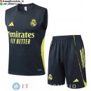 Senza Maniche Set Completo Maglia Real Madrid 2025/2026 Grigio Giallolu