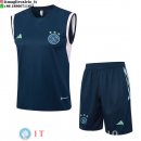 Senza Maniche Set Completo Maglia Ajax 2023/2024 Blu Navy Rosa