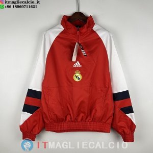 Giacca A Vento Real Madrid 2023/2024 Rosso Bianco Nero