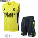 Senza Maniche Set Completo Maglia Real Madrid 2025/2026 Giallo Grigio