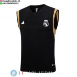 Senza Maniche Maglia Real Madrid 2023/2024 Nero Giallo