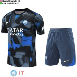 Formazione Set Completo Maglia Inter Milan 2024/2025 Blu Grigio