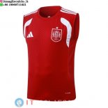Senza Maniche Maglia Spagna 2026 Rosso Bianco Senza Maniche Maglia Spagna 2026 Rosso Bianco
