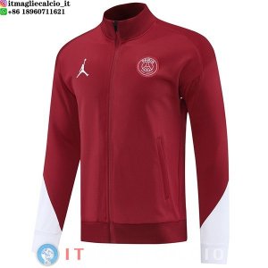 Giacca Lunga Zip Paris Saint Germain 25-26 Rosso Bianco