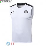 Senza Maniche Maglia Chelsea 2025/2026 Bianco Nero Senza Maniche Maglia Chelsea 2025/2026 Bianco Nero