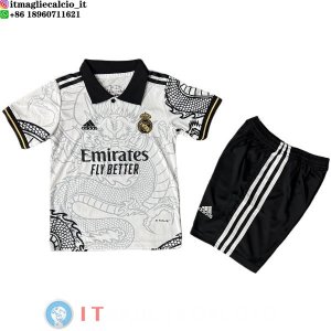 Maglia Bambino Real Madrid Speciale 2025/2026 Bianco Nero