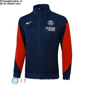 Giacca Lunga Zip Paris Saint Germain 25-26 Blu Navy Rosso