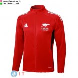 Giacca Lunga Zip Arsenal 25-26 Rosso Bianco Giacca Lunga Zip Arsenal 25-26 Rosso Bianco