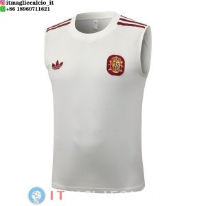 Senza Maniche Maglia Spagna 2026 Giallo Bianco