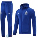 Giacca Felpa Cappuccio Set Completo Marseille 21-22 Blu II Navy