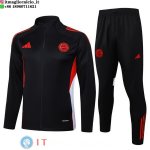 Giacca Set Completo Lunga Zip Bayern Monaco 25-26 Nero Rosso Bianco Giacca Set Completo Lunga Zip Bayern Monaco 25-26 Nero Rosso Bianco