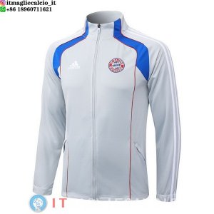 Giacca Lunga Zip Bayern Monaco 25-26 Grigio Blu Rosso