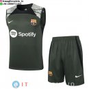 Senza Maniche Set Completo Maglia Barcellona 2023/2024 Verde