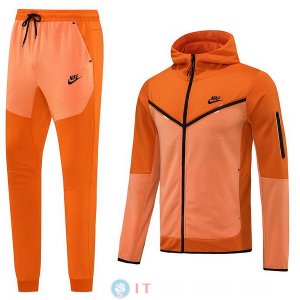 Giacca Felpa Cappuccio Set Completo Nike 22-23 I Arancione