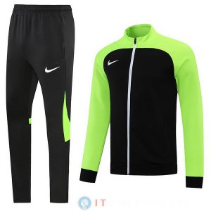 Giacca Set Completo Lunga Zip Nike 22-23 Verde Nero