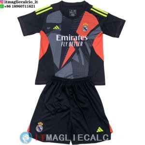 Maglia Set Completo Uomo Real Madrid Portiere 2024/2025 Nero
