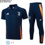 POLO Maglia Set Completo Juventus 2024/2025 Blu Navy