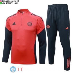Felpa Da Allenamento Set Completo Bayern Monaco 25-26 Rosso Grigio