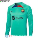 Felpa Da Allenamento Barcellona 23-24 Verde Rosso Blu