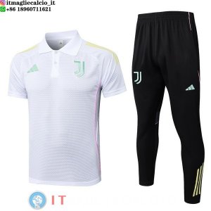 POLO Maglia Set Completo Juventus 2025/2026 Bianco I Nero