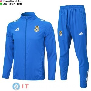 Giacca Full Zip e Pantaloni Allenamento Real Madrid 25-26 Blu