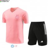 Formazione Bambino Set Completo Maglia Algeria 2023 Rosa Nero