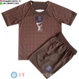 Maglia Set Completo Uomo Paris Saint Germain Concetto 2023/2024 Marrone