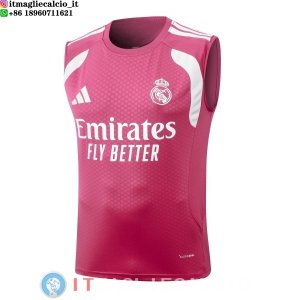Senza Maniche Maglia Real Madrid 2026/2027 Rosa Bianco