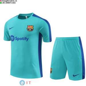 Formazione Bambino Set Completo Maglia Barcellona 2023/2024 Verde Blu