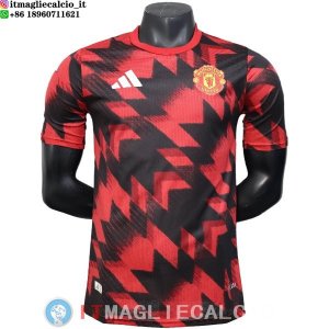 Maglia Manchester United Speciale Giocatori 2025/2026 Rosso Nero