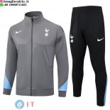 Giacca Lunga Zip Set Completo Tottenham Hotspur 25-26 Grigio Giacca Lunga Zip Set Completo Tottenham Hotspur 25-26 Grigio