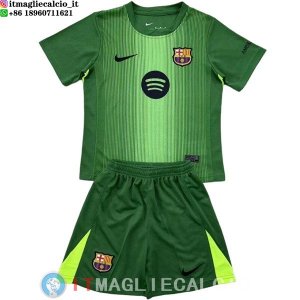 Maglia Set Completo Uomo Barcellona Portiere 2025/2026 Verde