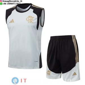 Senza Maniche Set Completo Maglia Flamengo 2026/2027 Giallo Bianco