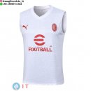 Senza Maniche Maglia AC Milan 2023/2024 Bianco Rosso