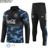 Felpa Da Allenamento Bambino Set Completo Napoli 24-25 Blu I Nero