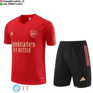 Formazione Set Completo Maglia Arsenal 2023/2024 Rosso Nero