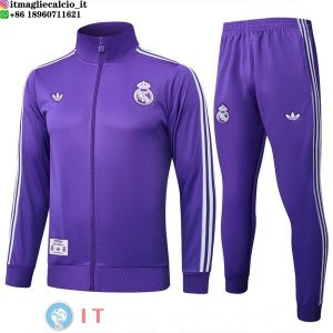 Giacca Lunga Zip Set Completo Real Madrid 25-26 I Purpureo