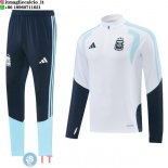 Tuta da Allenamento Argentina Mezza Cerniera 2026 Bianco I Blu Tuta da Allenamento Argentina Mezza Cerniera 2026 Bianco I Blu
