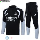 Felpa Da Allenamento Set Completo Real Madrid 26-27 Nero Bianco Grigio Felpa Da Allenamento Set Completo Real Madrid 26-27 Nero Bianco Grigio